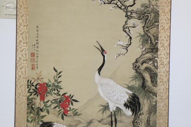 沈铨作品《松梅双鹤图》赏析