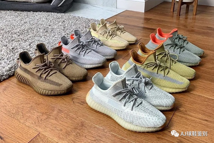 yeezy350v2灰天使real与多版本fake细节真假鉴定