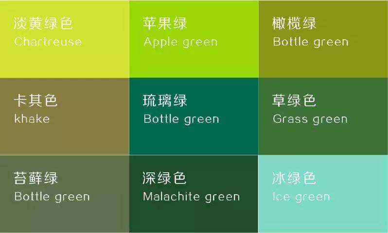 绿色配色攻略:清新,健康,青春,活力,生命,希望