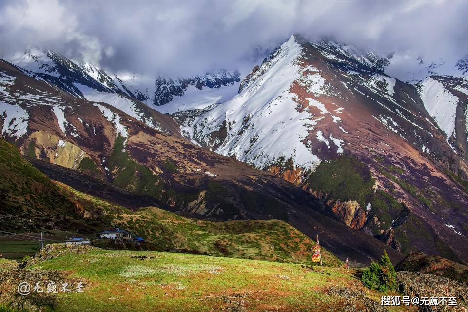 藏东秘境,冰川桃源,来古村风光_雪山