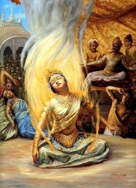 萨蒂,原是古印度神话中生主达刹的女儿,也是印度教三相神之一,毁灭之