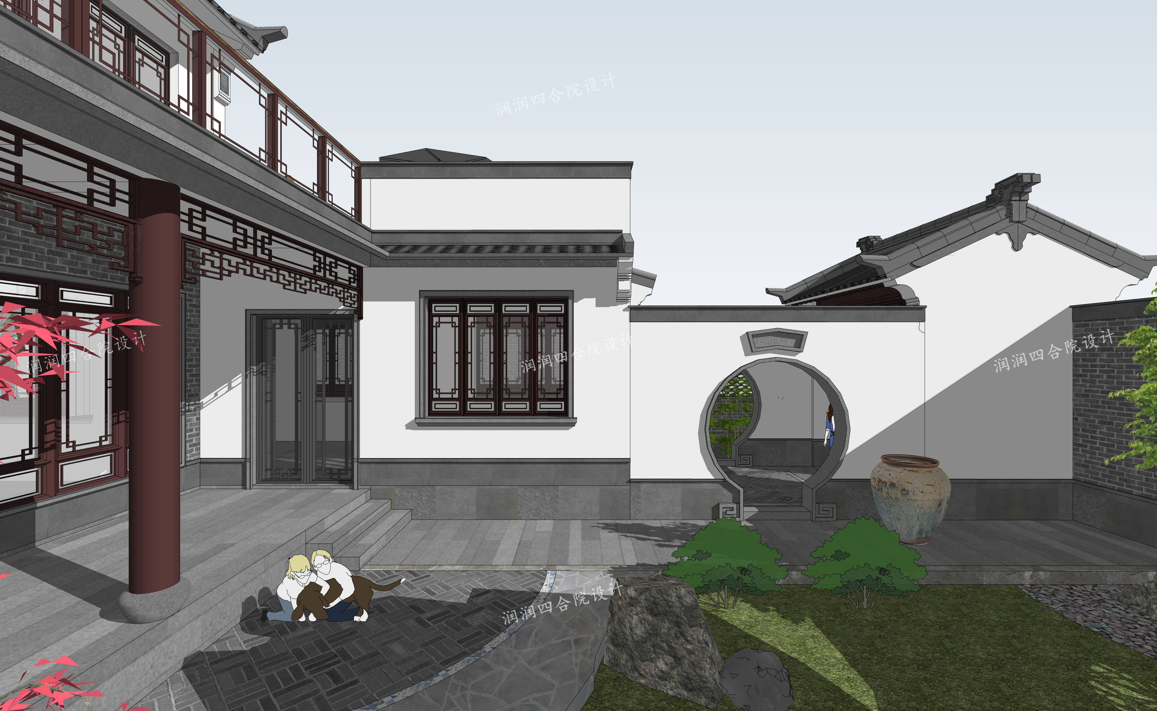 五款适合北方的中式院子——润润四合院设计原创案例_小院