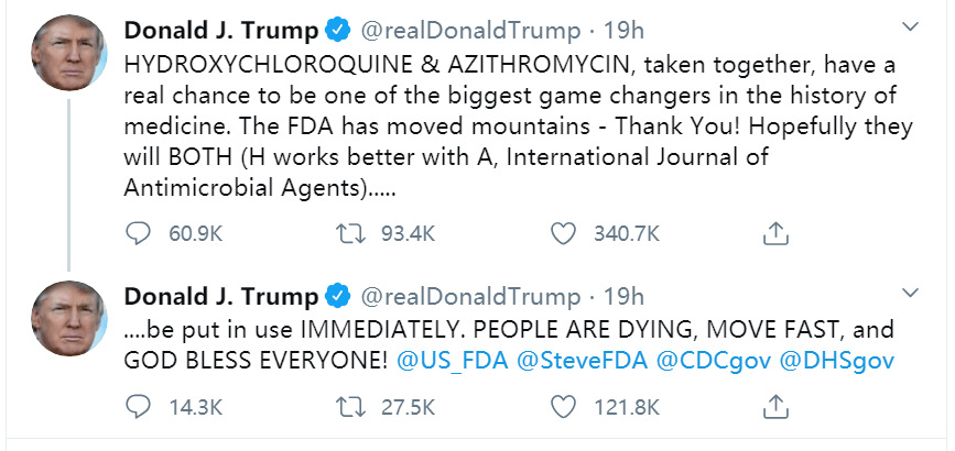 特朗普“以身试药”,想证明病毒“可防可治”?