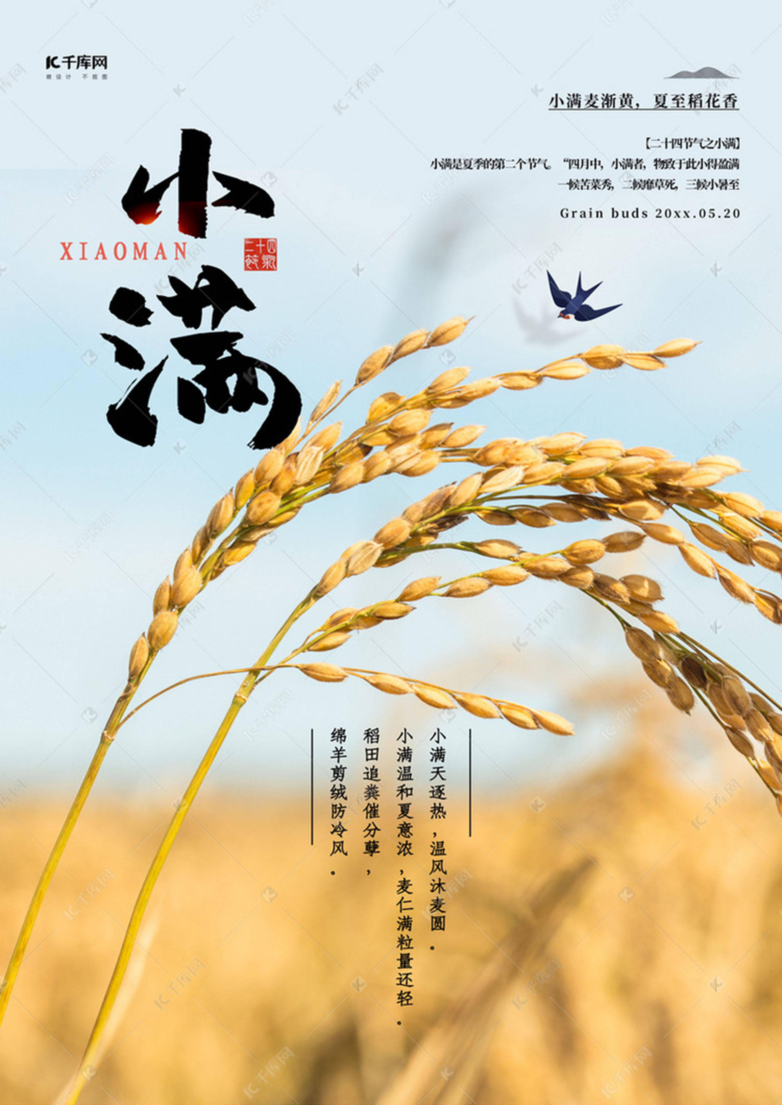 物致于此小得盈满,分享朋友圈的小满节气精美海报来了