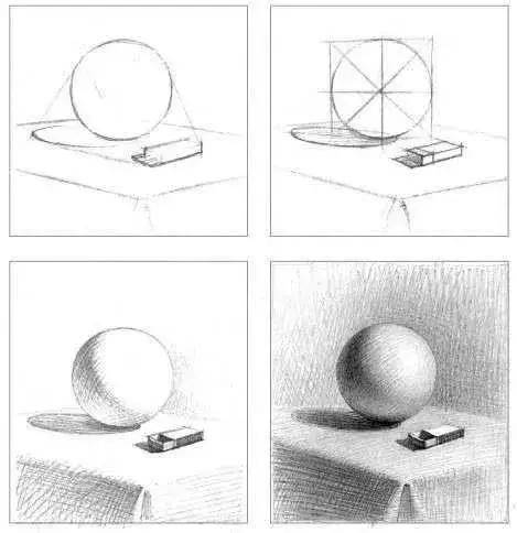 素描基础入门小教程,适合初学者临摹学习