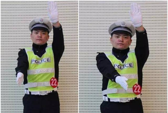 考科目一的5种交警手势,新手开车也要知道,不然等着扣分罚款吧