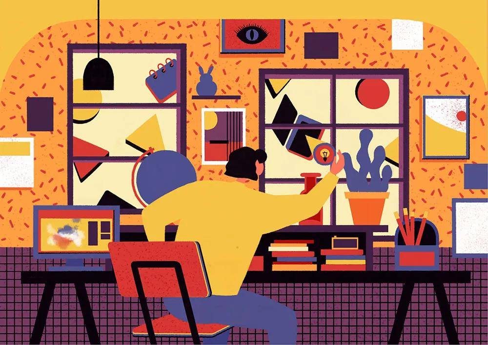 画面|这样学习平面插画就会变得很简单