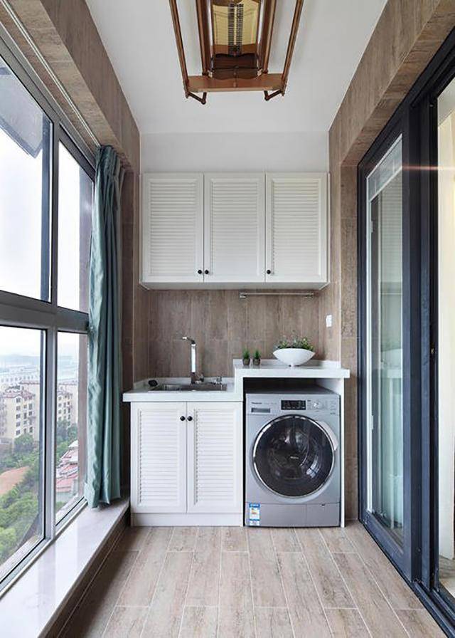 阳台改造五花八门,还是打上柜子做洗衣区最实用!尺寸布局如何?