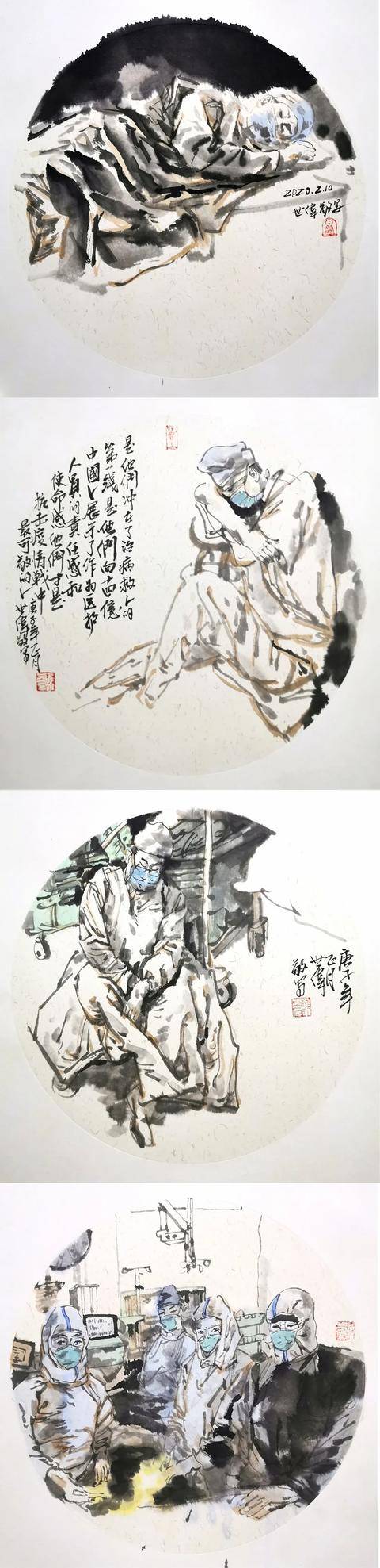 艺心战疫岭南画院画家抗疫主题作品展作品欣赏