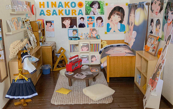 网友制作喜欢架空高中生偶像的架空女高中生的房间模型_朝仓