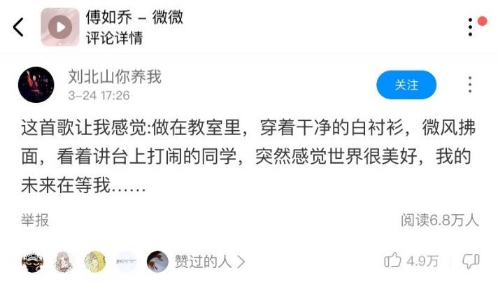 毕业生|不代表弱小丨酷狗携手傅如乔为毕业生送上《微微》祝福渺小