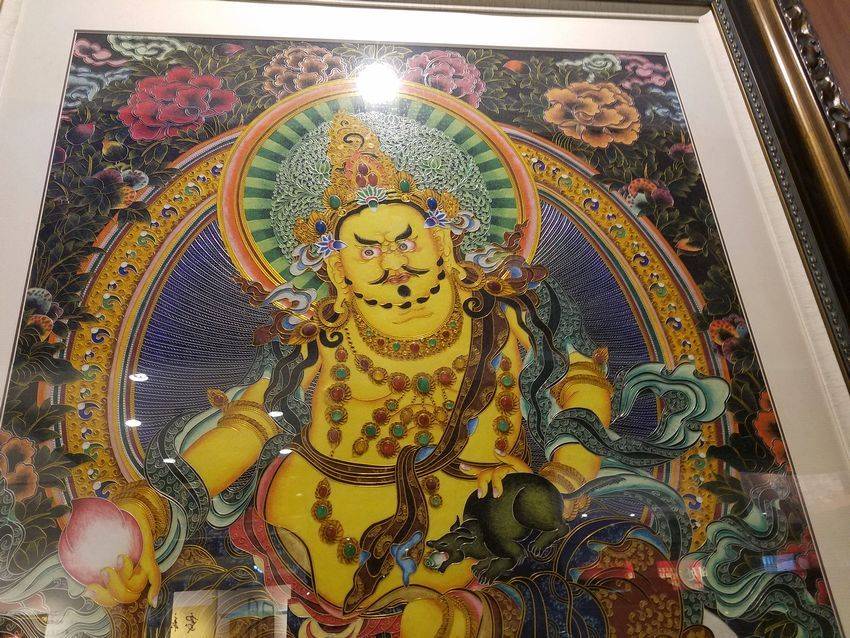 蓝画黄|张同禄掐丝珐琅景泰蓝画黄财神