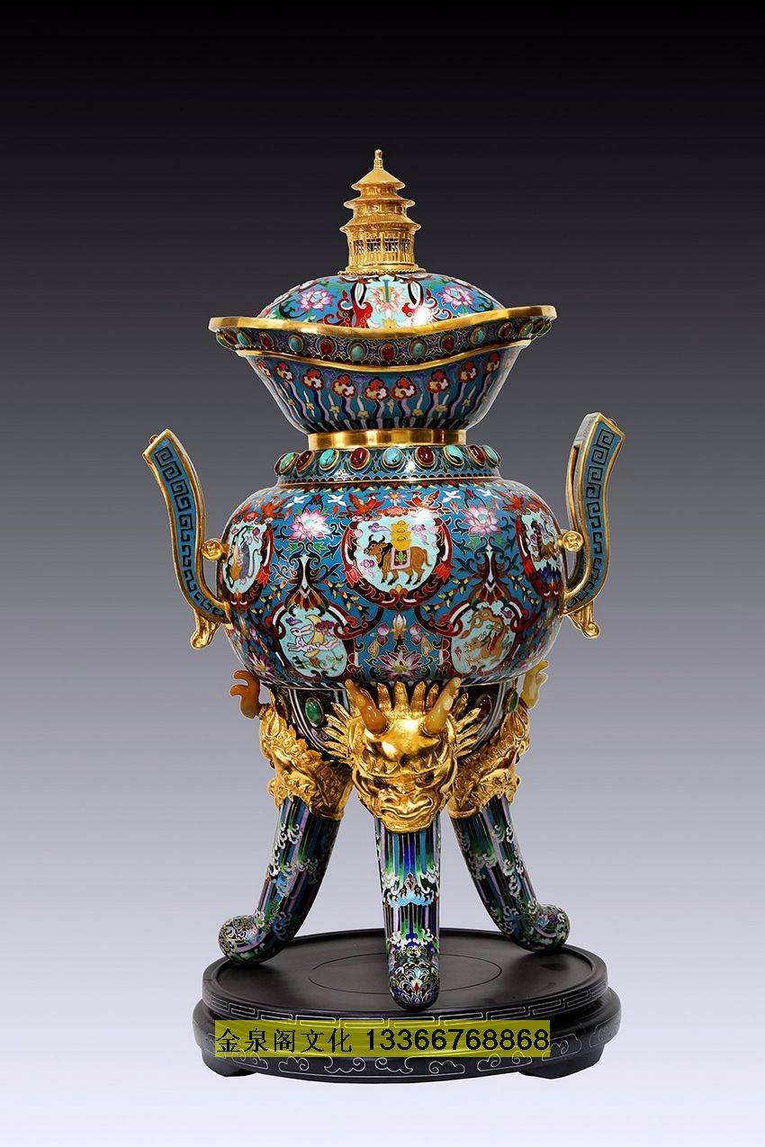 宝鼎|张同禄景泰蓝鼎盛中华十二生肖宝鼎