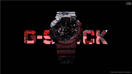 卡西欧G-Shock联动《海贼王》推出路飞主题GA-110腕表_表盘
