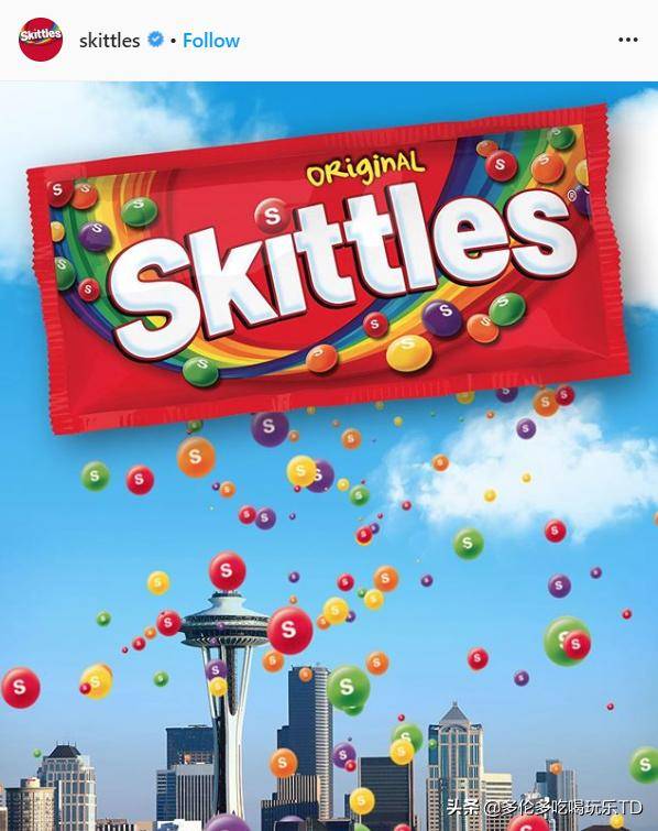 6月限定人气七彩糖果skittles彩虹糖推出无色版本