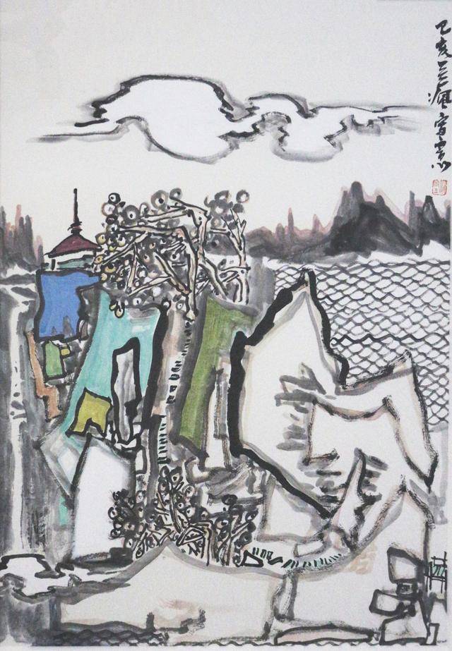 赵金玉《千峰流云 》 84×63cm