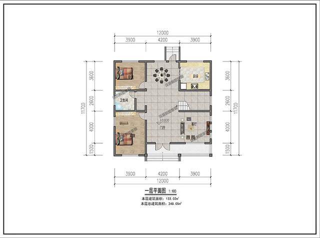 湖北荆州欧式别墅,主体25万,宅基地133㎡_图纸