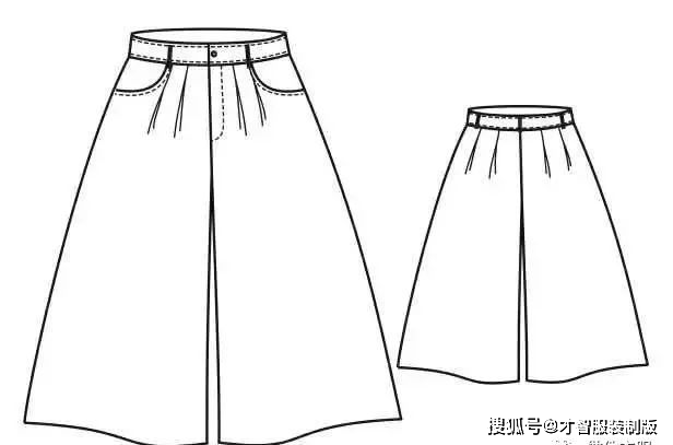 基础裙裤的裁剪图分析,简单明了,新手教程