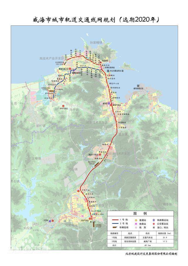 威海远期规划5条地铁线路全长206公里12号线今年有望开工
