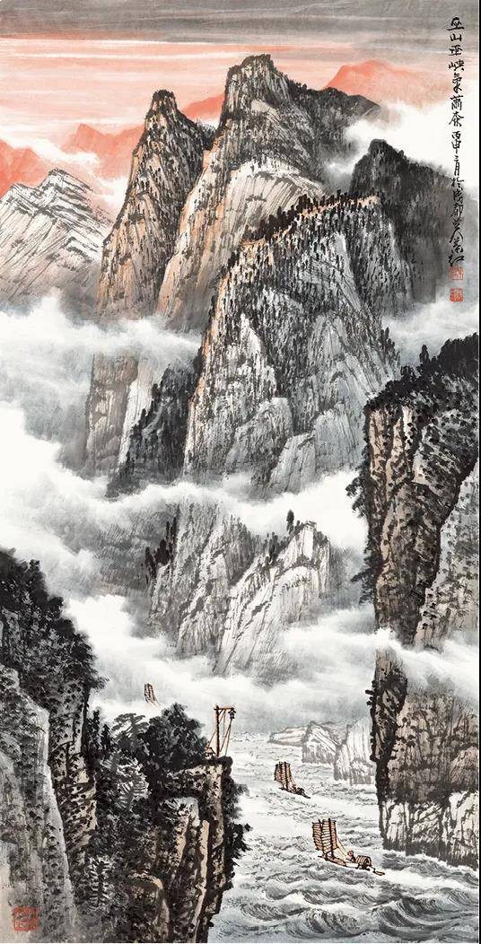 著名画家姚叶红山水画品鉴活动在天府之国成都举行,吴长江到会祝贺