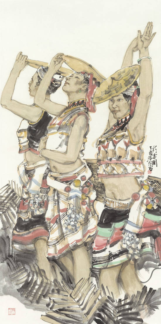 民族风情的挥写—杨涪林少数民族人物画作品