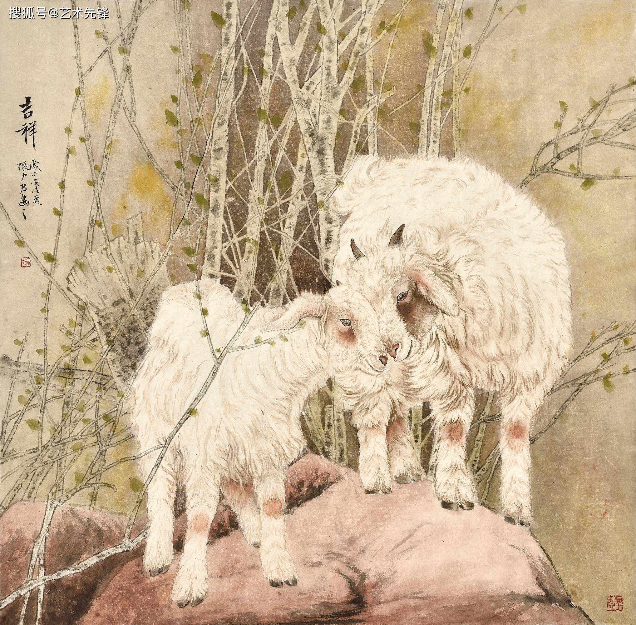 1/ 12 中国画当代动物画名家邀请展之画家李静雯作品 中国画当代动物