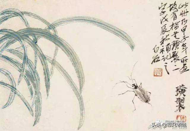 齐白石草虫高清图欣赏