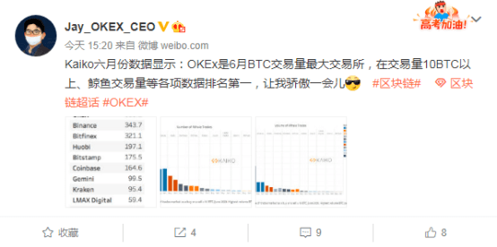 布局|OKEx深耕细作扩大生态布局 6月鲸鱼交易排名稳居行业首位