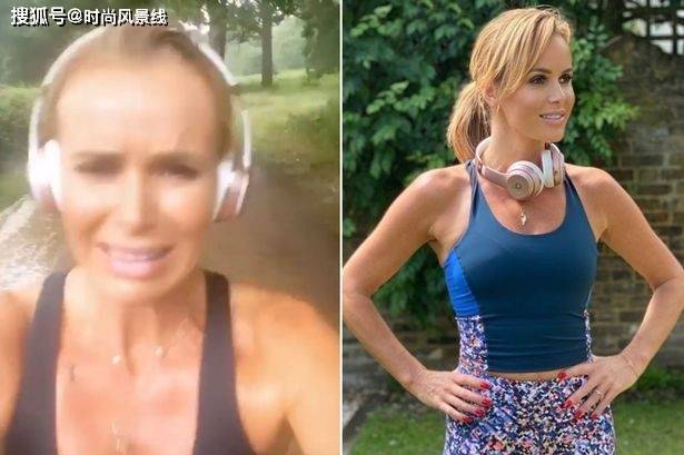 阿曼达·霍尔顿(amanda holden)穿着紧身的薄t恤