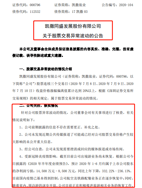 影响|市值逼近200亿，凯撒旅业9连板之后无业绩支撑