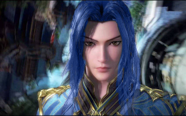 所以当我们把前面的古风唐三也换成蓝色发型之后,才知道什么叫做"帅"