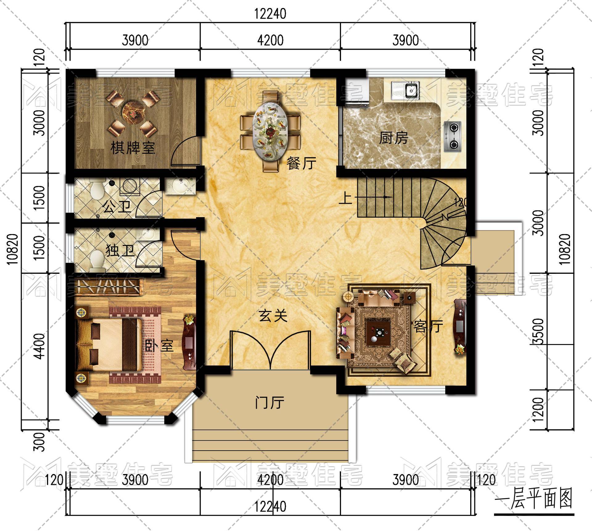 江西建的二层别墅,占地110平,这么美的别墅不火没道理