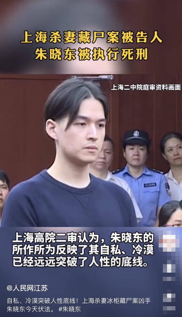 原创艺人朱晓东掐死爱妻藏尸雪柜105天后自首其母女方活该