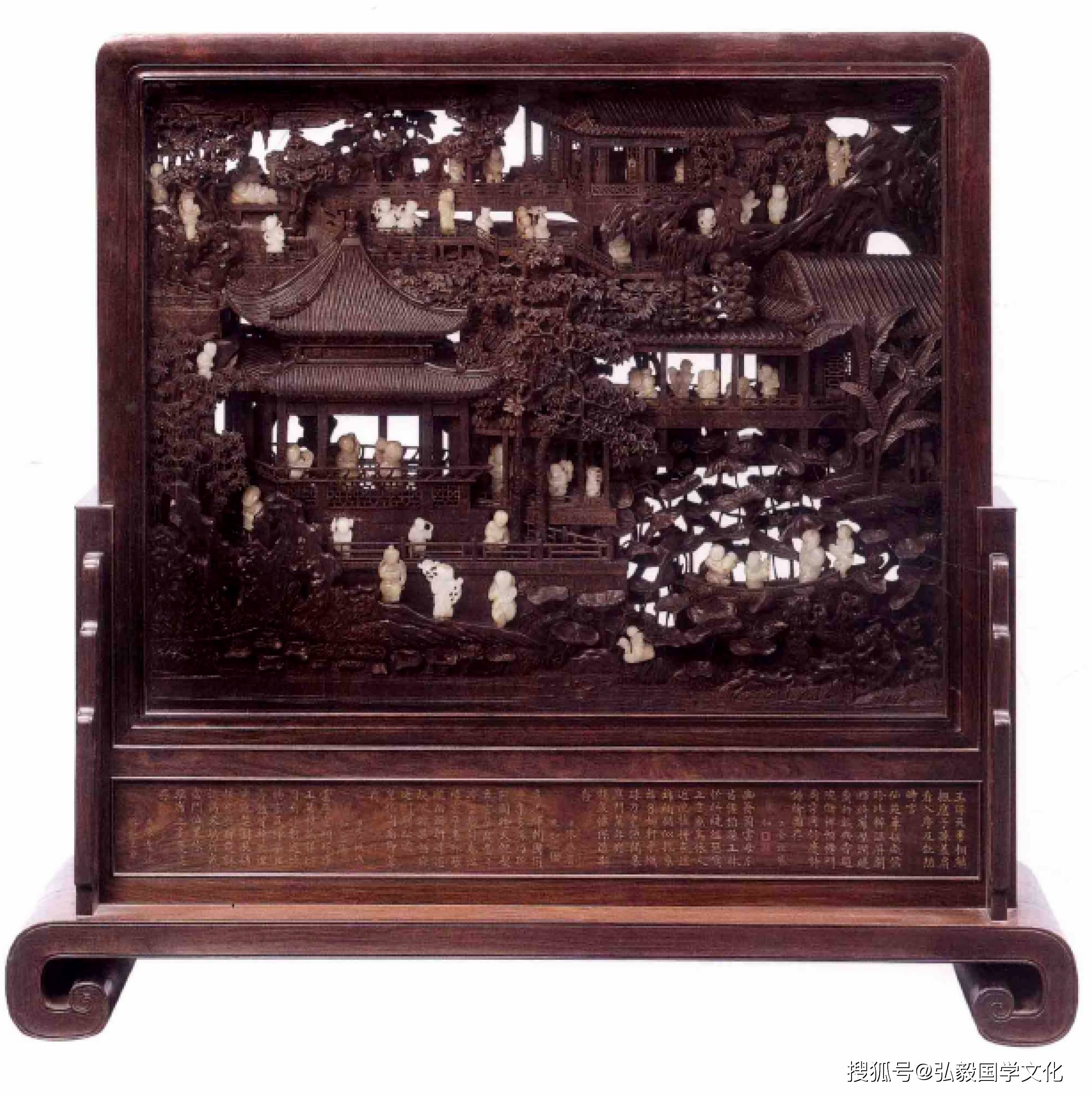 故宫镶嵌家具,紫檀木嵌玉家具,乾隆年间的精品