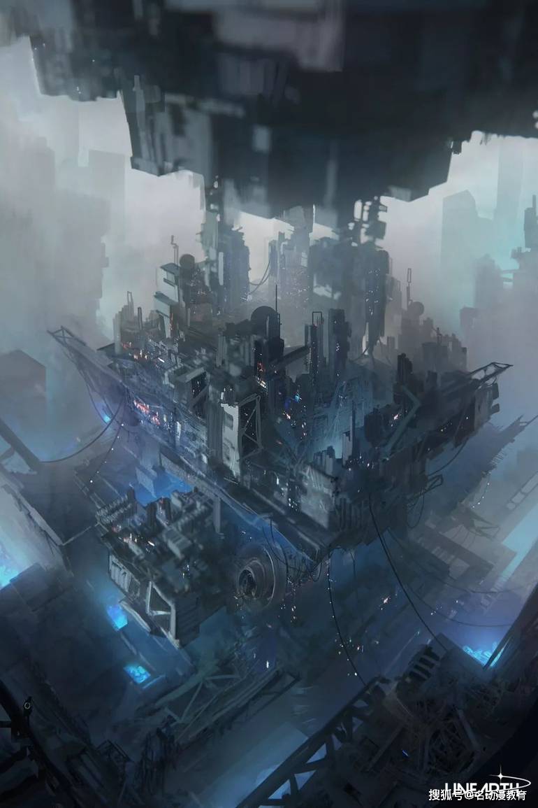 3d场景概念画师leon tukker笔下的科幻城市