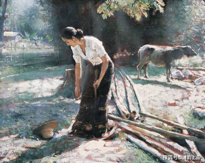 中国当代著名油画家尚丁油画作品欣赏
