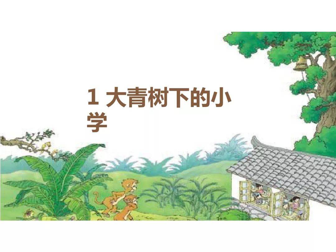 部编版语文三年级上册第1课《大青树下的小学》视频微课 图文解读