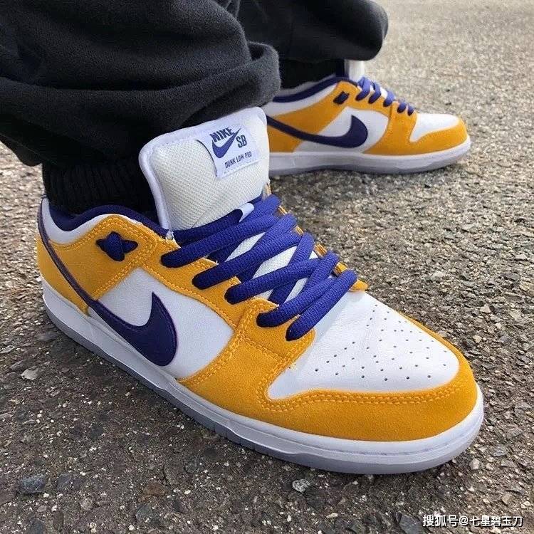 nike 耐克 湖人紫金 sb dunk low pro