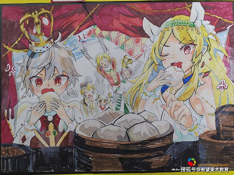 原创希望美术教育漫画班小画家作品展示