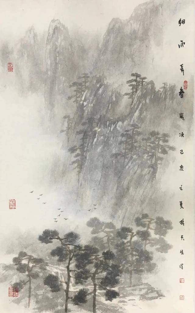 石狮市美术家协会副主席林天生国画山水画作品欣赏