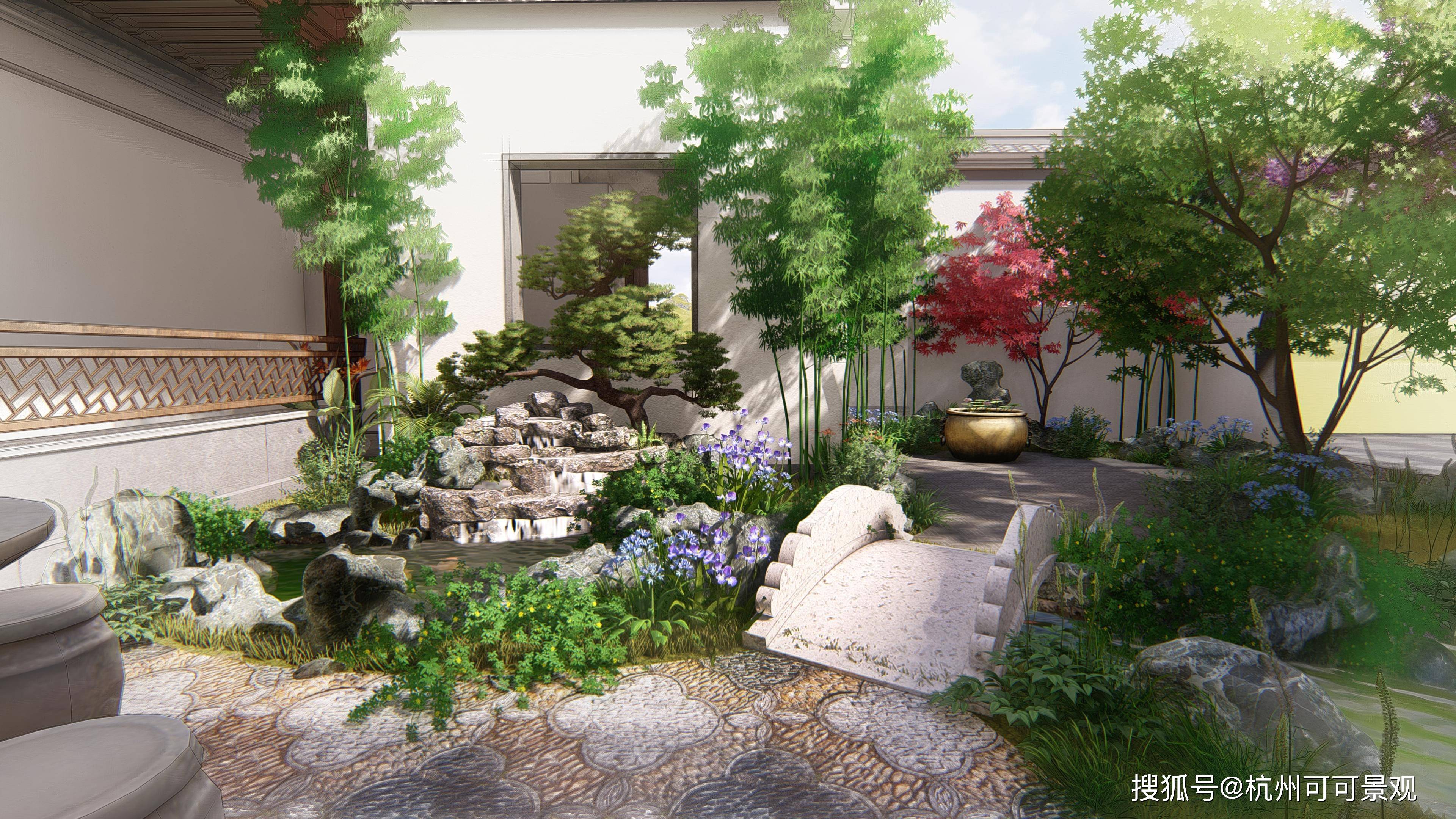 可可景观庭院设计:格调高雅的中式庭院赏析,还繁华喧嚣一份宁静和自在