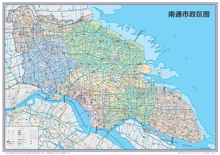 根据南通最新区划调整,2020版地图将原崇川区,港闸区合并成新的崇川区
