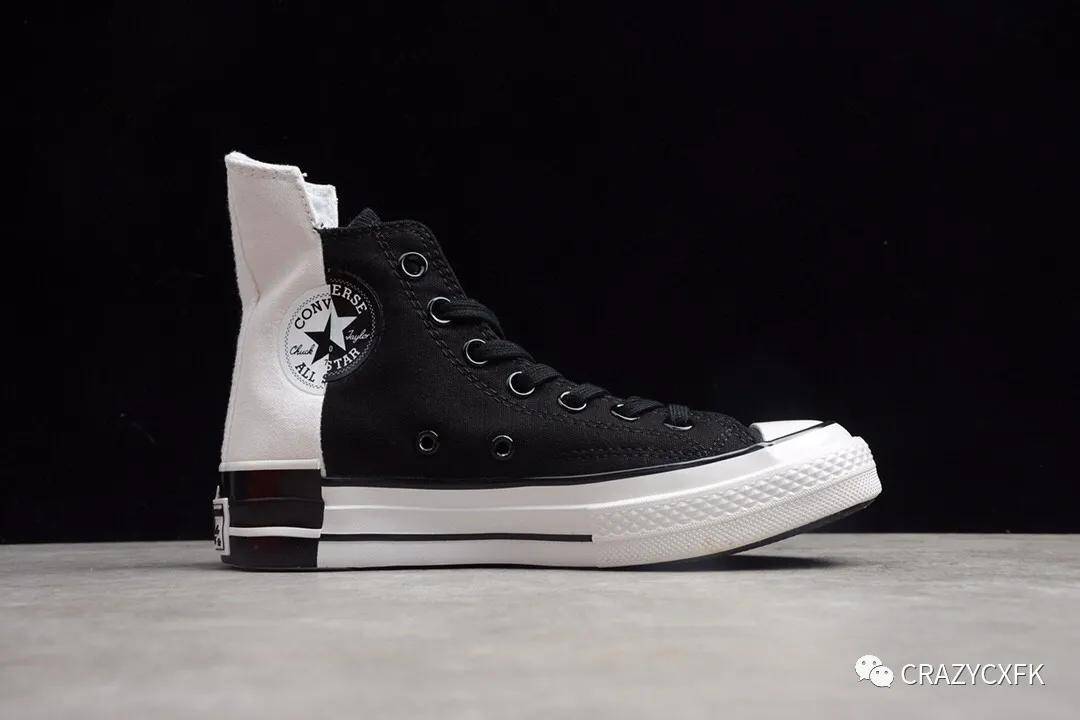 匡威高筒拼接 converse rivals 混合撞色帆布鞋