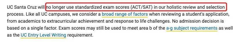 加州|UC系申请政策又有变化！加州伯克利/欧文/圣克鲁兹分校不考量SAT/ACT成绩...