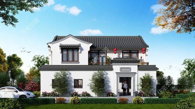在中式风格建筑中,苏派小宅最为清雅秀丽,外观只采用简单的灰白配色