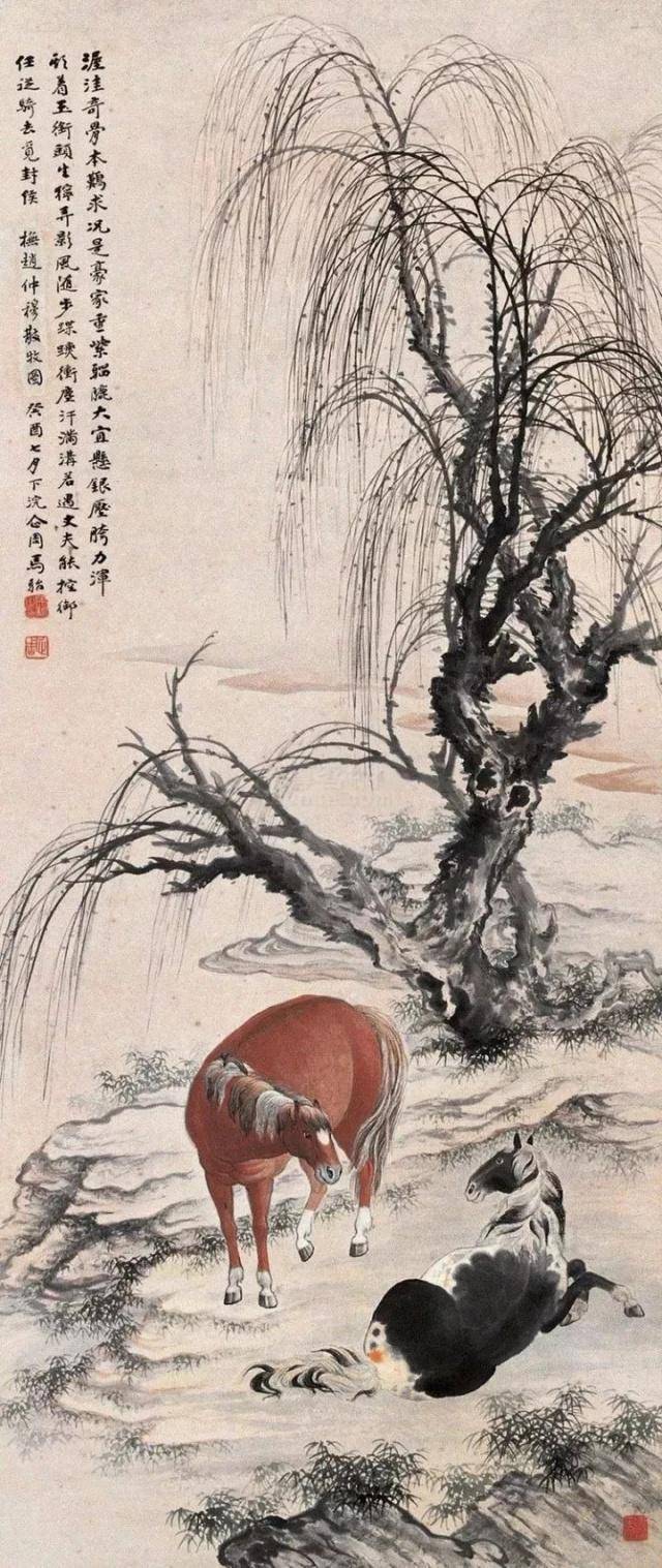 此马不骀张大千的师兄马骀当年蜚声国际被称画学博士