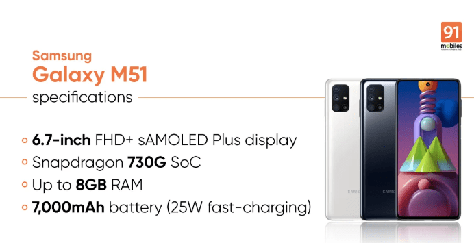 Galaxy|三星M51终于发布，搭载7000毫安巨大电池