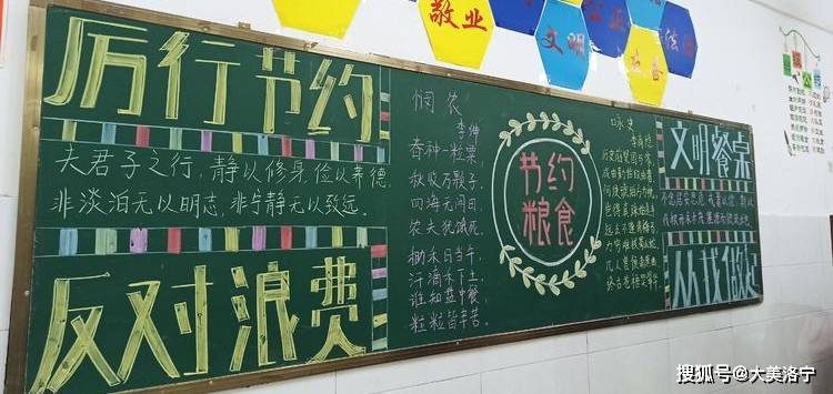 原创厉行勤俭节约 反对餐饮浪费——洛宁新宇小学积极行动!