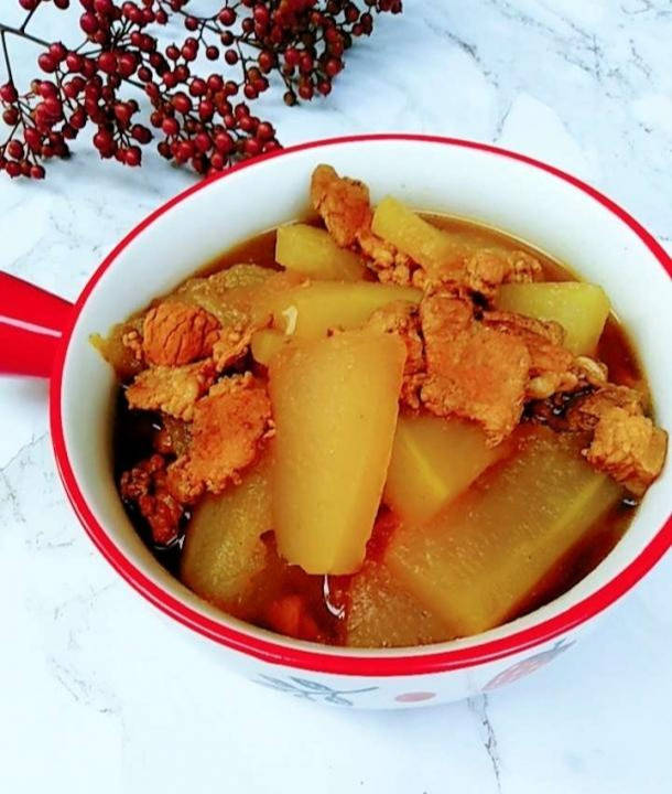 冬瓜|看老公大显身手冬瓜烧肉不难做