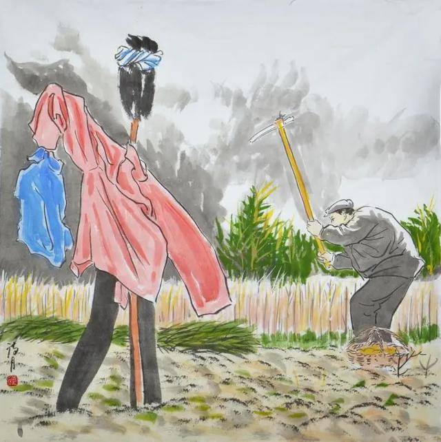胡诗月脱贫攻坚系列国画展示